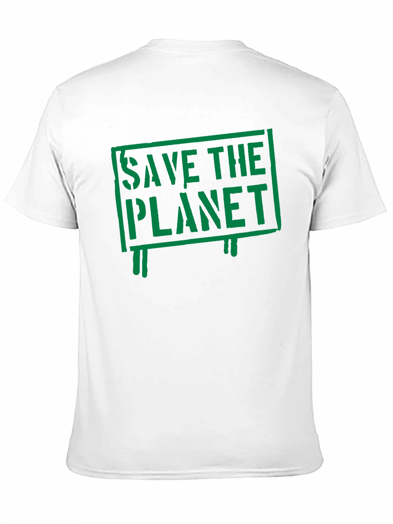 Save the Planet Graphic Print Black T-Shirt