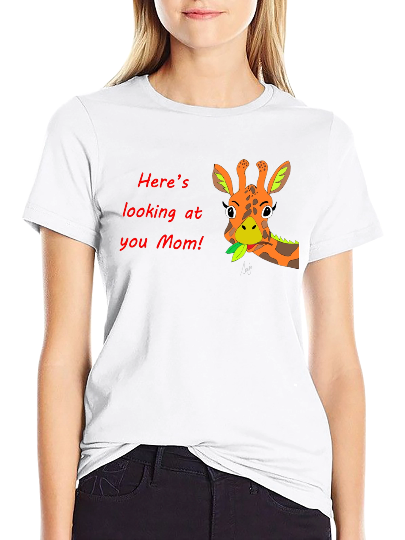 Giraffe Mom Graphic T-Shirt