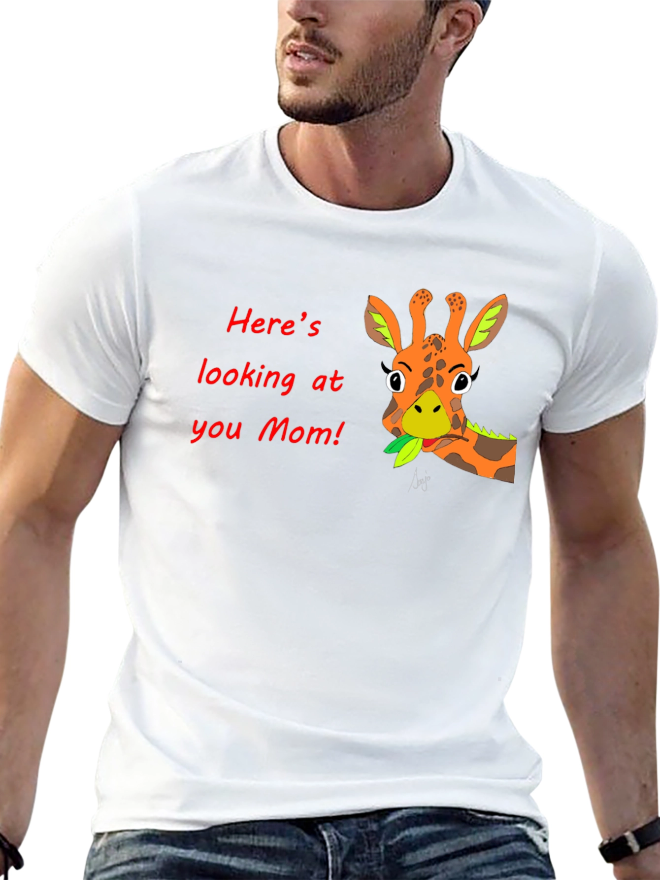 Giraffe Mom Graphic T-Shirt