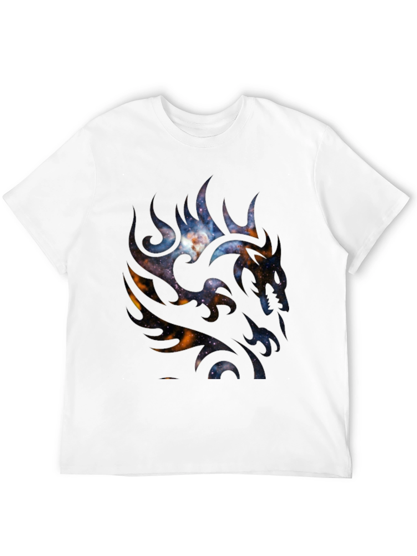 Galaxy Dragon Graphic Black T-Shirt