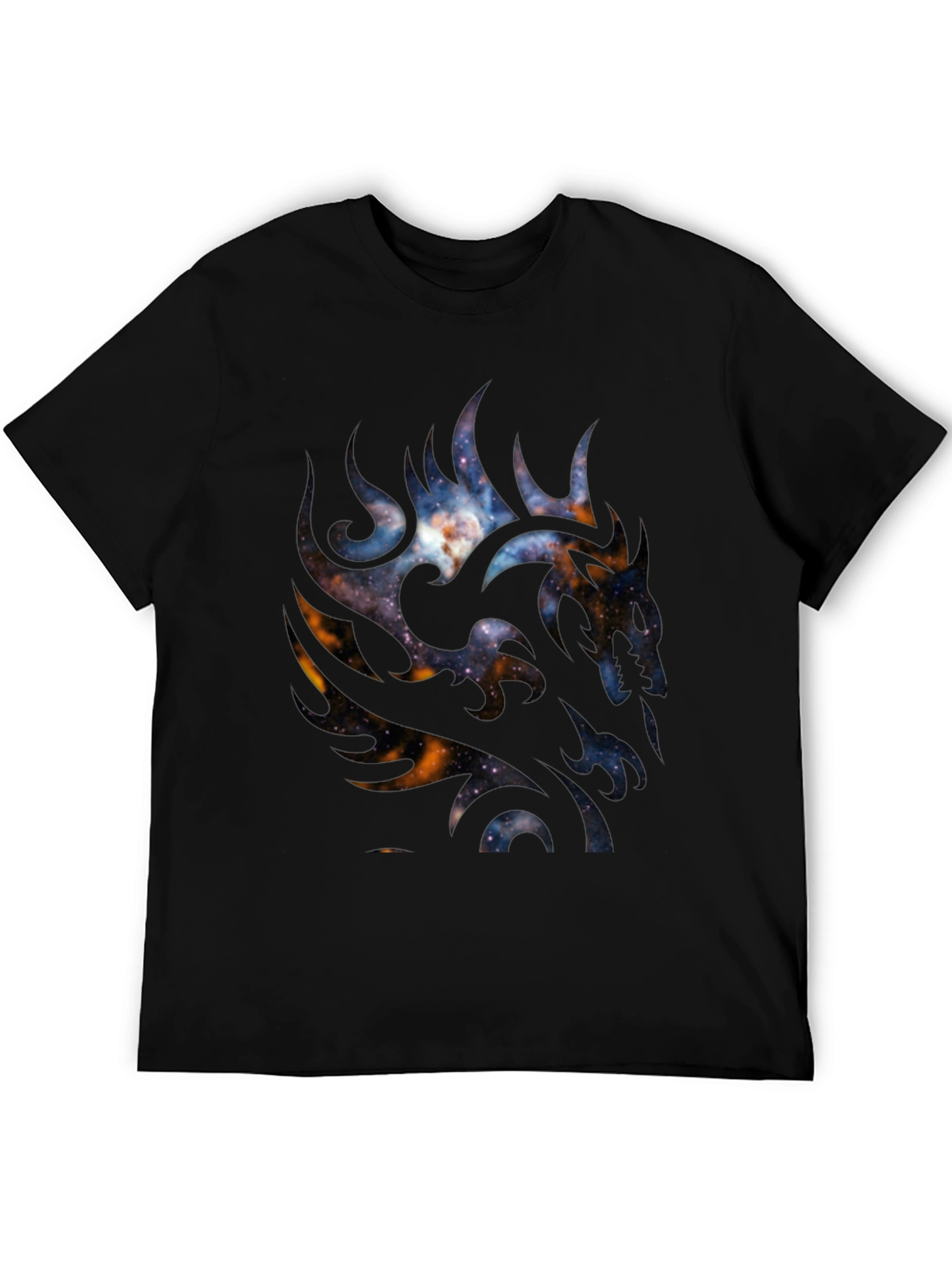 Galaxy Dragon Graphic Black T-Shirt