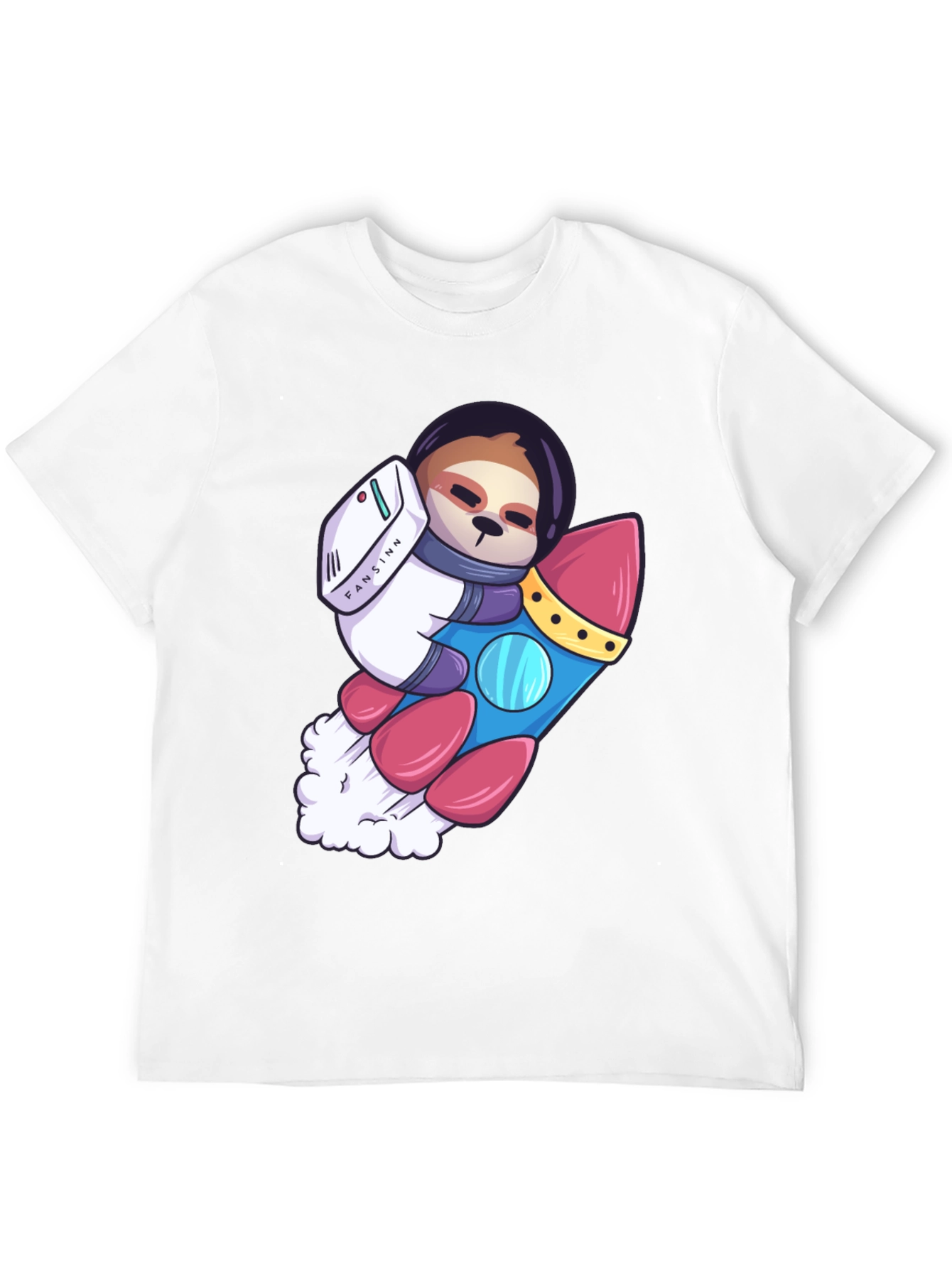 Sloth Astronaut Graphic Tee - Black