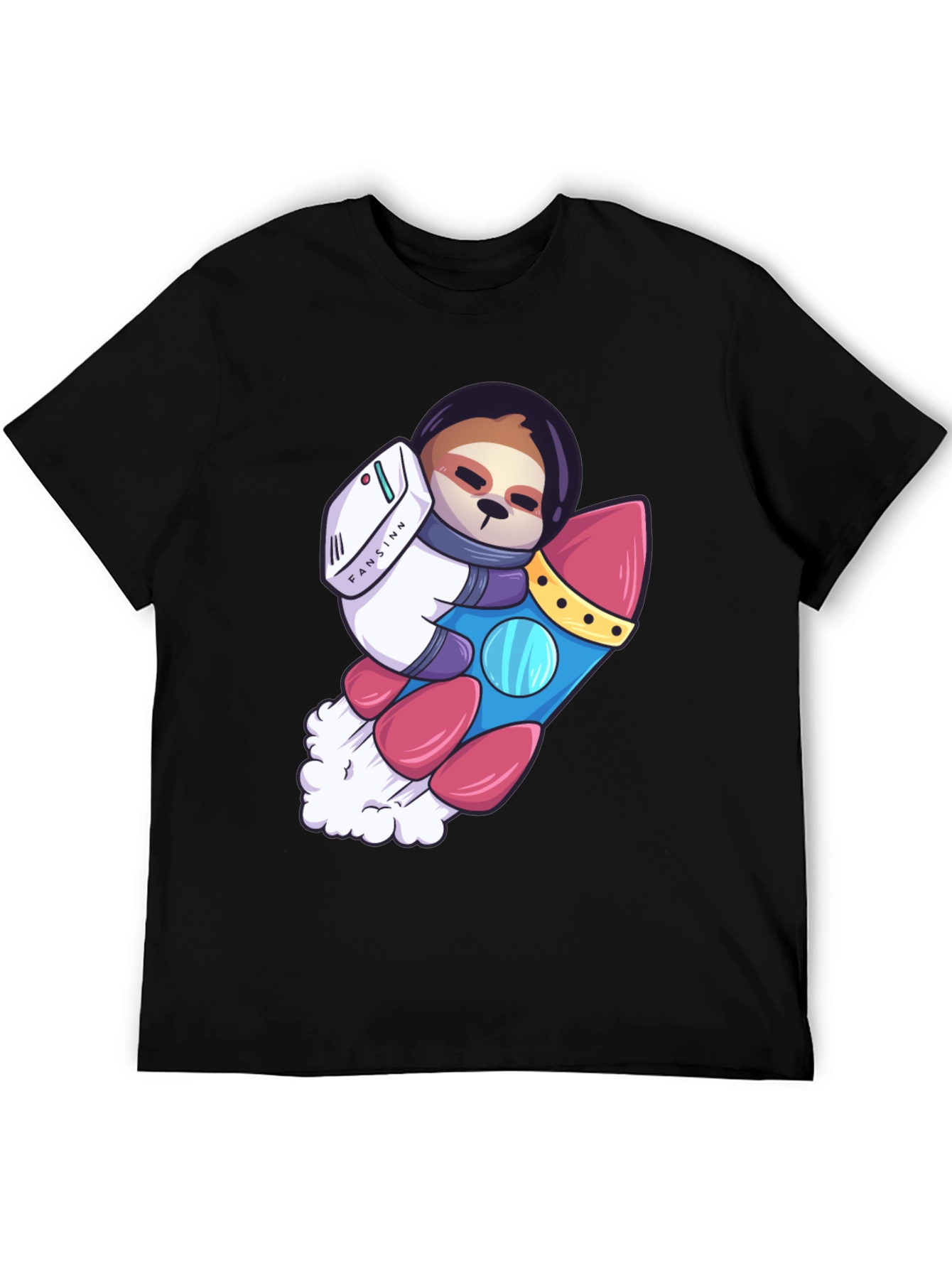 Sloth Astronaut Graphic Tee - Black