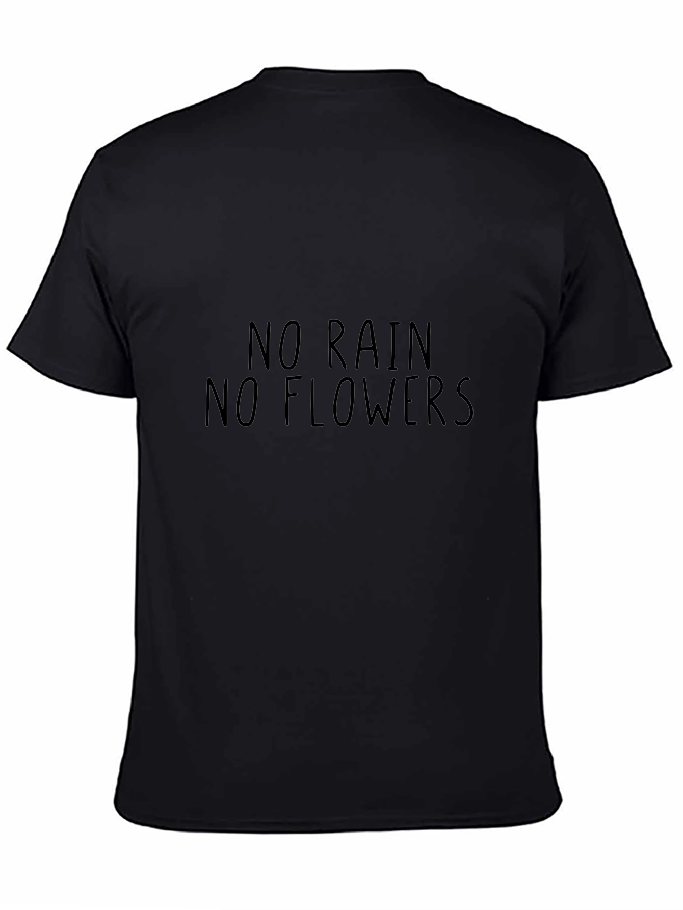 No Rain No Flowers Black T-Shirt