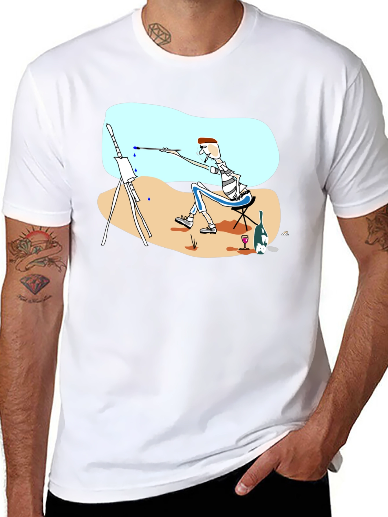 Artist Tee: Whimsical Painter Graphic T-Shirt