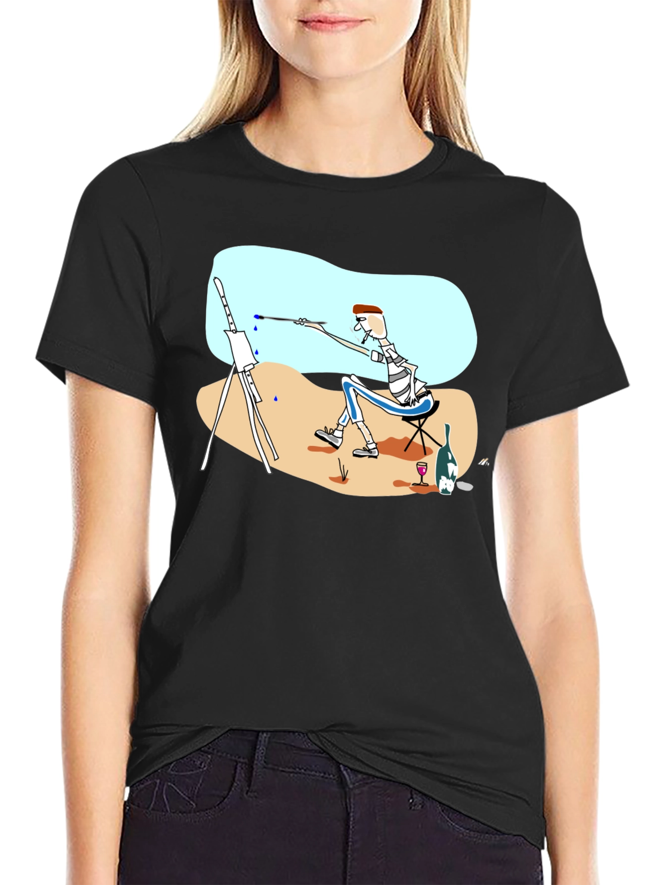 Artist Tee: Whimsical Painter Graphic T-Shirt