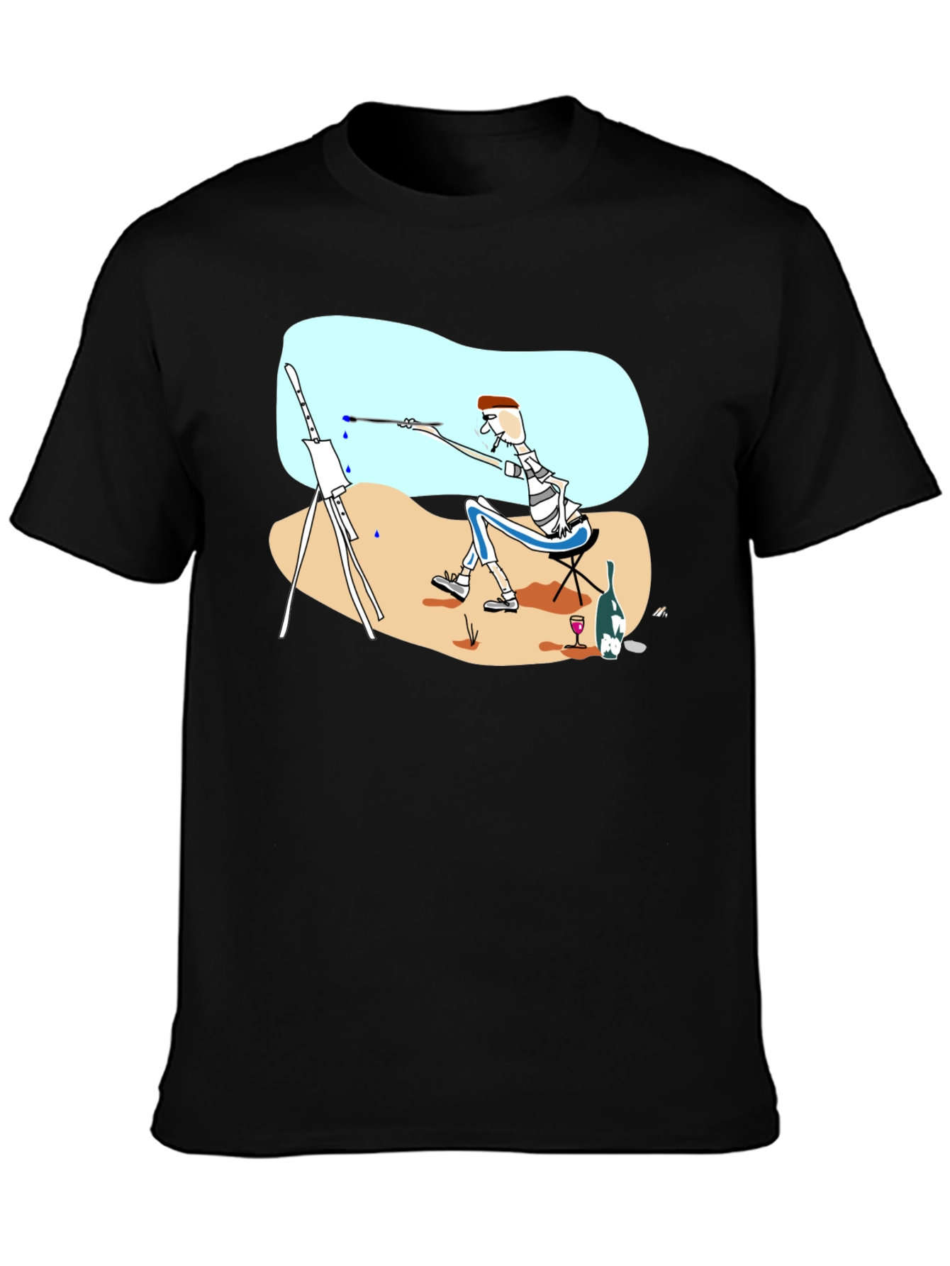 Artist Tee: Whimsical Painter Graphic T-Shirt