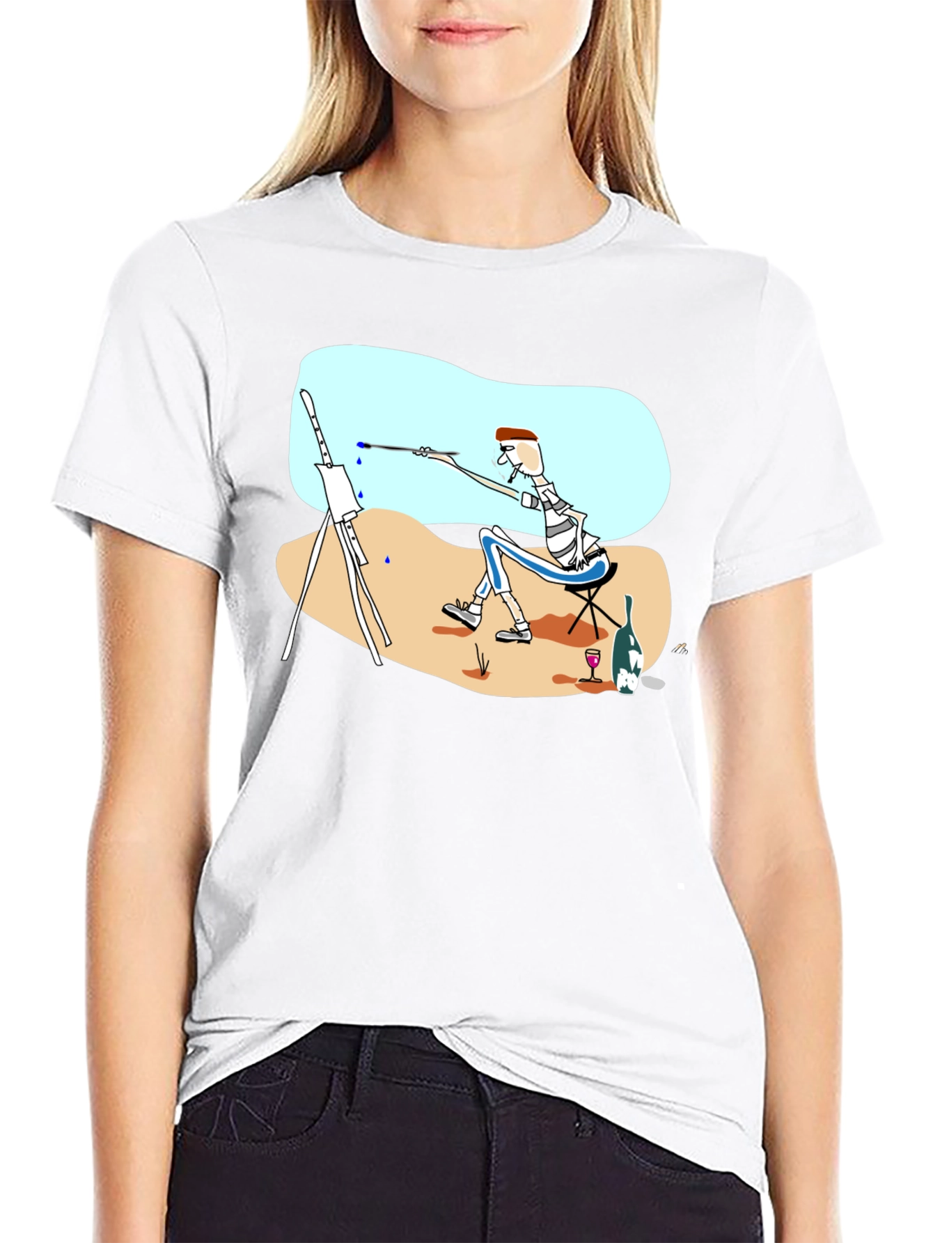Artist Tee: Whimsical Painter Graphic T-Shirt