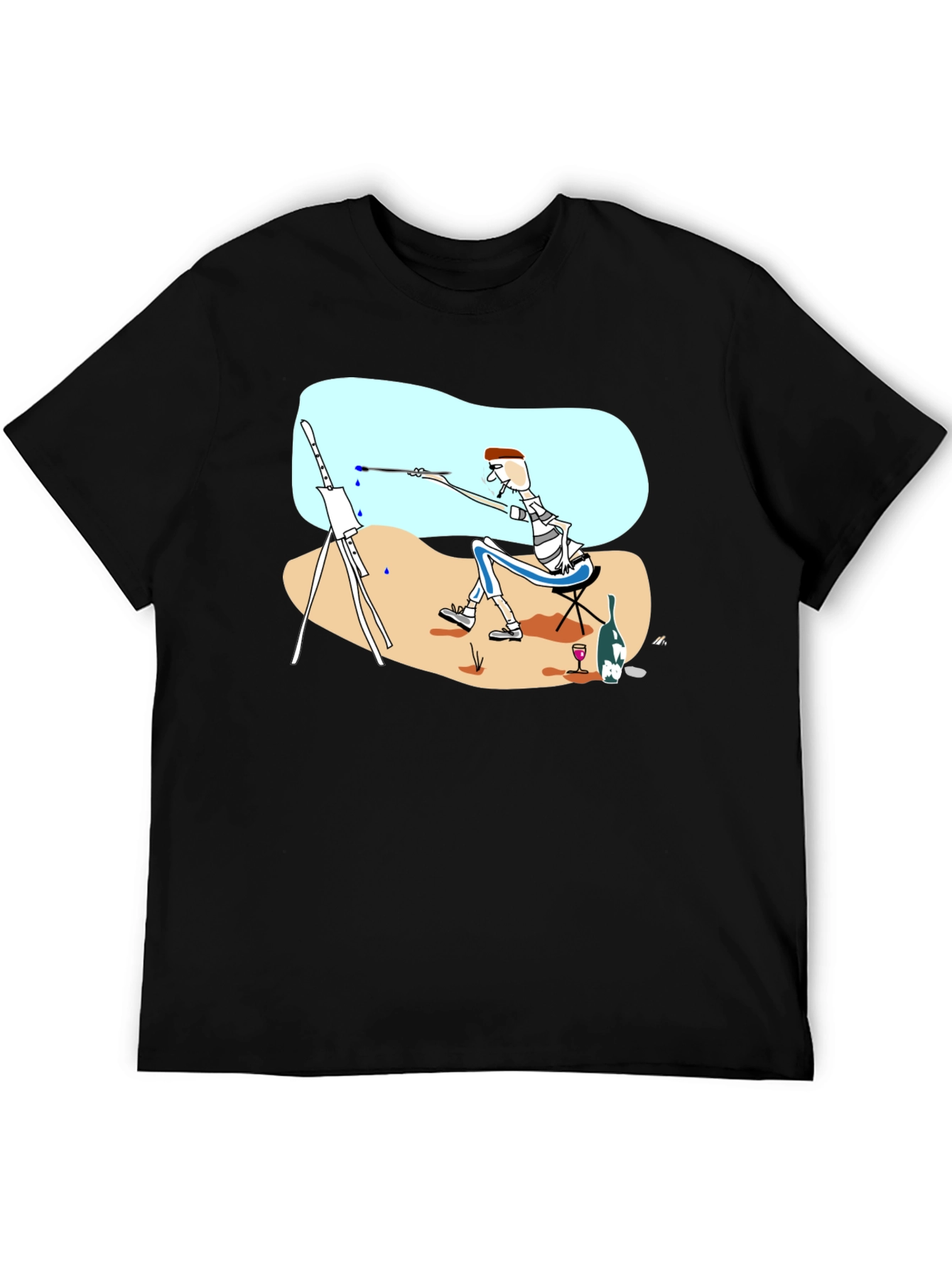 Artist Tee: Whimsical Painter Graphic T-Shirt