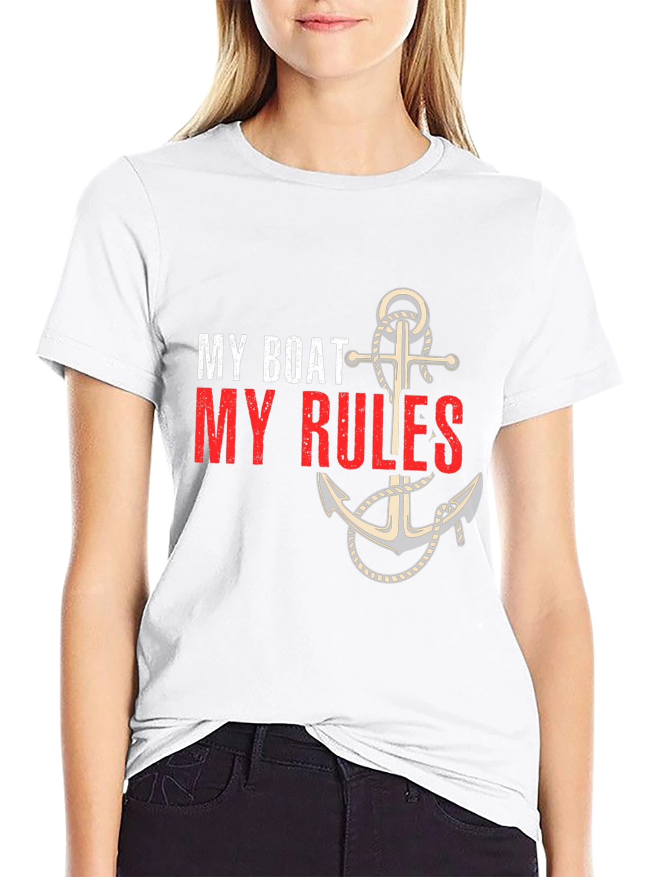 My Boat My Rules Anchor Graphic T-Shirt
