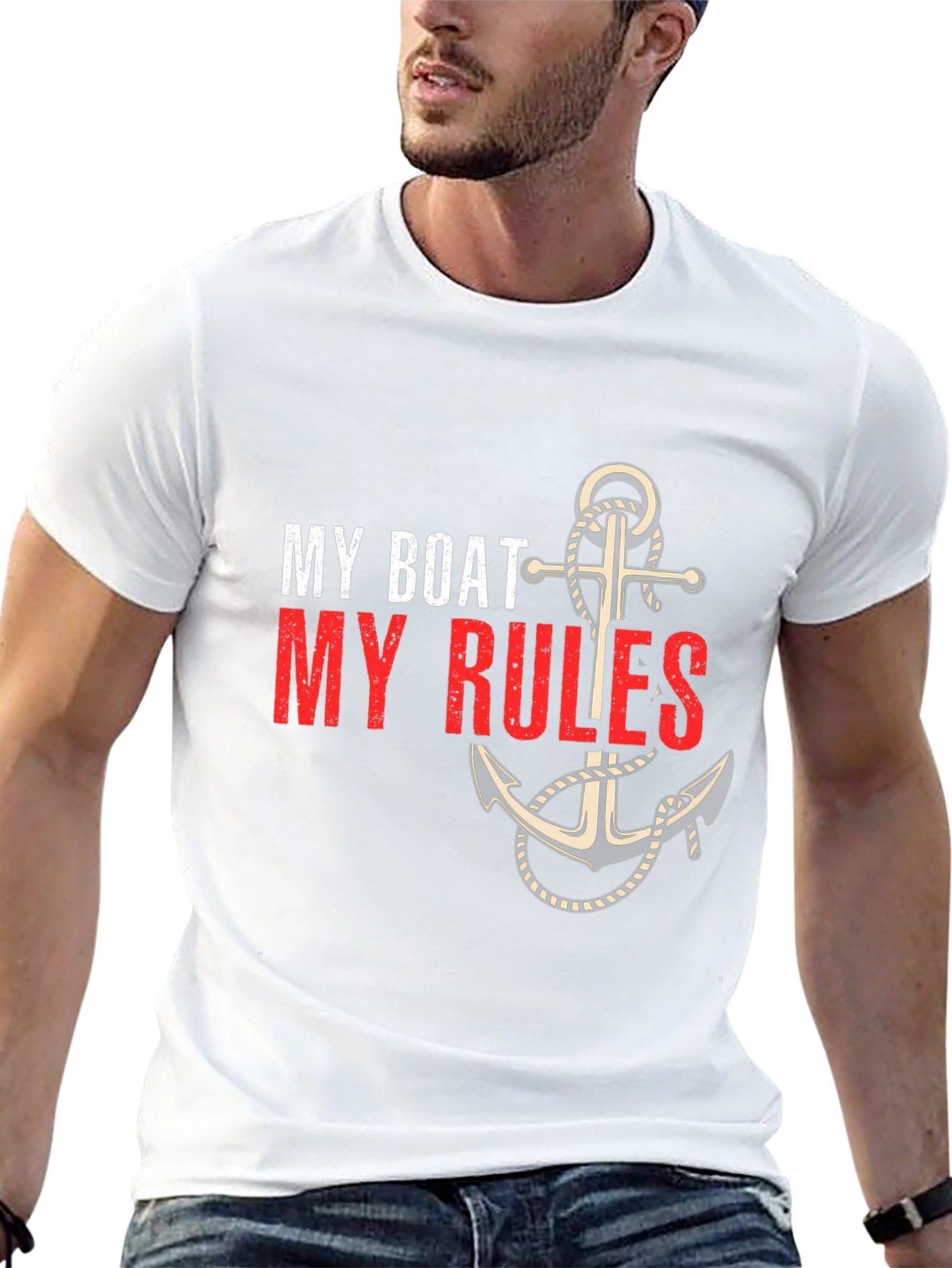 My Boat My Rules Anchor Graphic T-Shirt