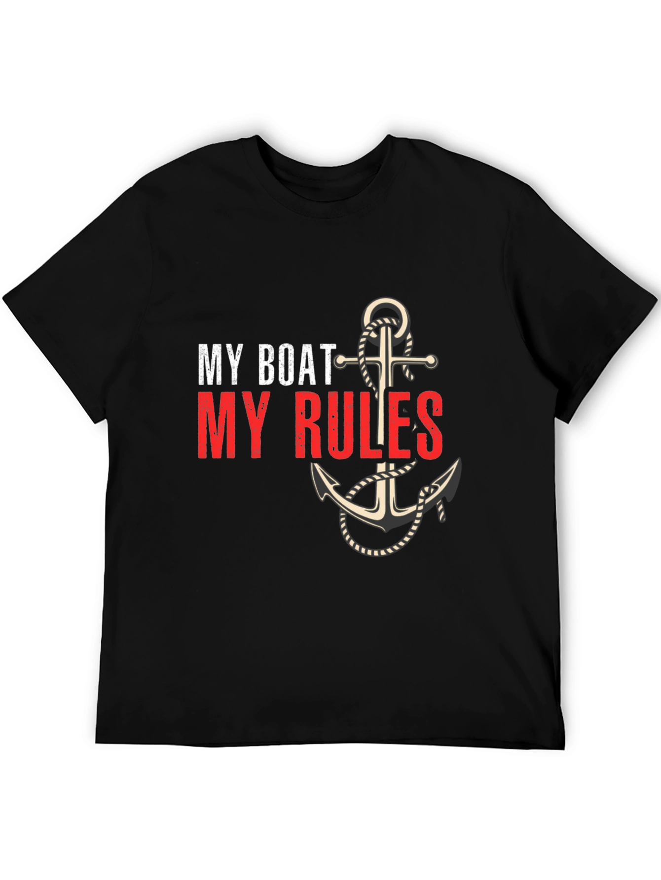 My Boat My Rules Anchor Graphic T-Shirt