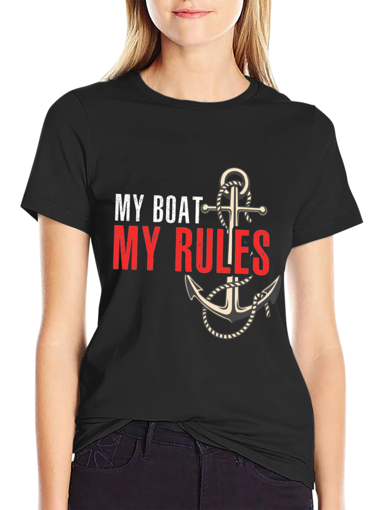 My Boat My Rules Anchor Graphic T-Shirt