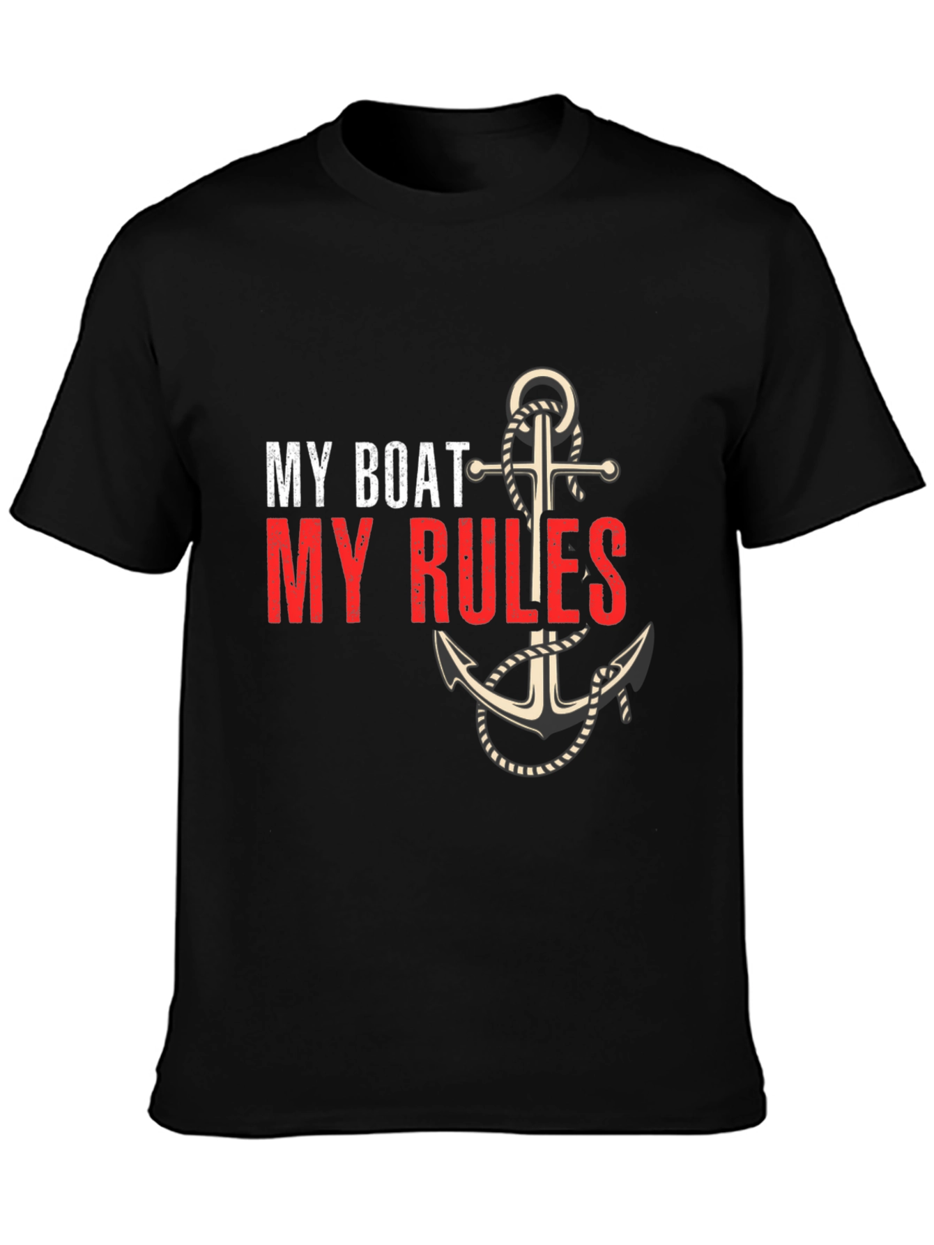 My Boat My Rules Anchor Graphic T-Shirt