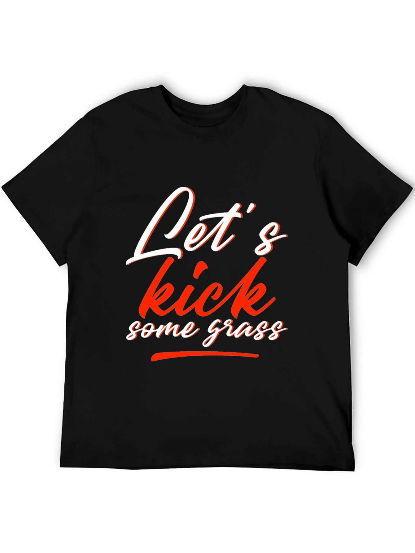 Lets Kick Some Grass Graphic Tee - Black