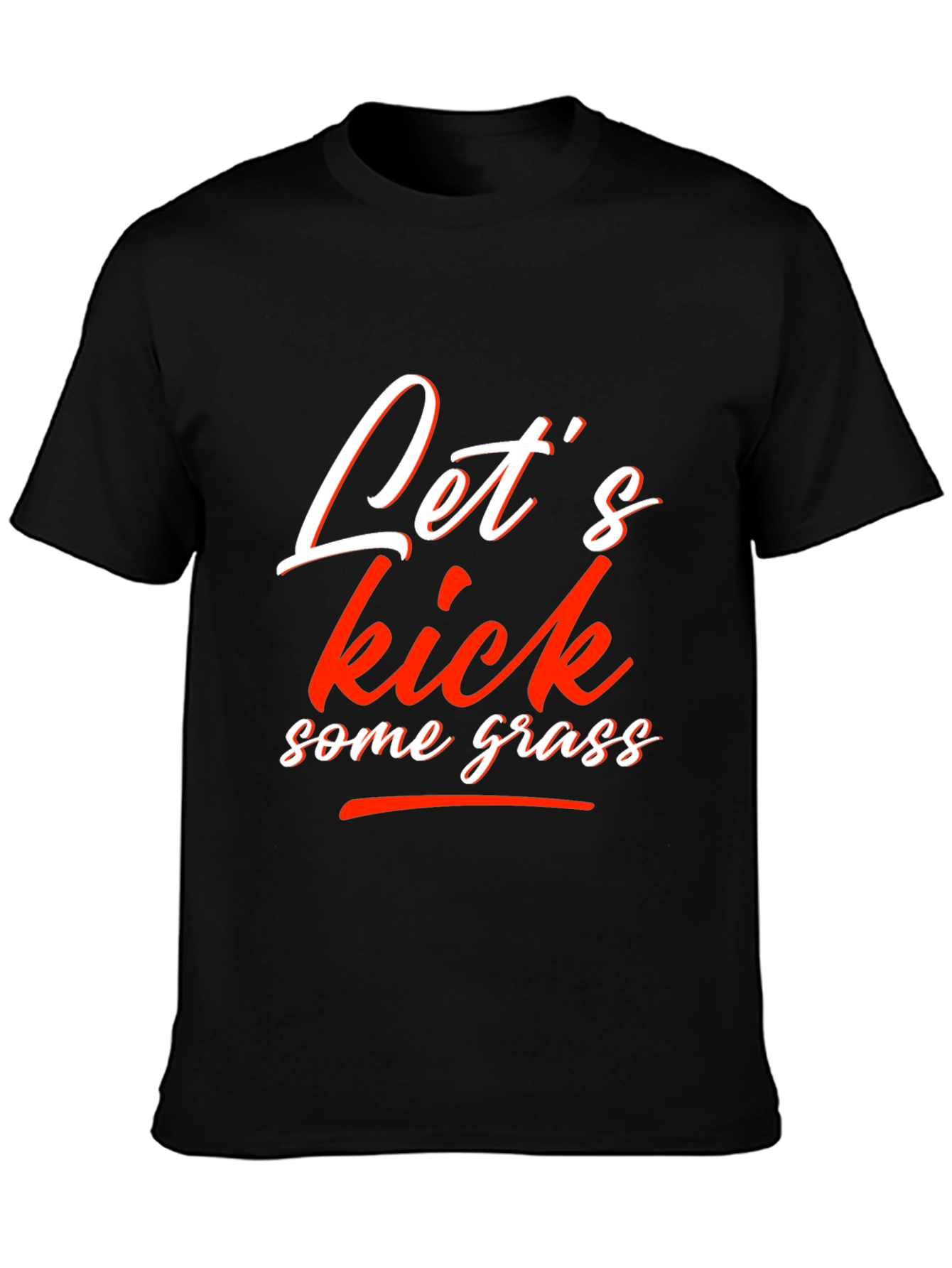 Lets Kick Some Grass Graphic Tee - Black