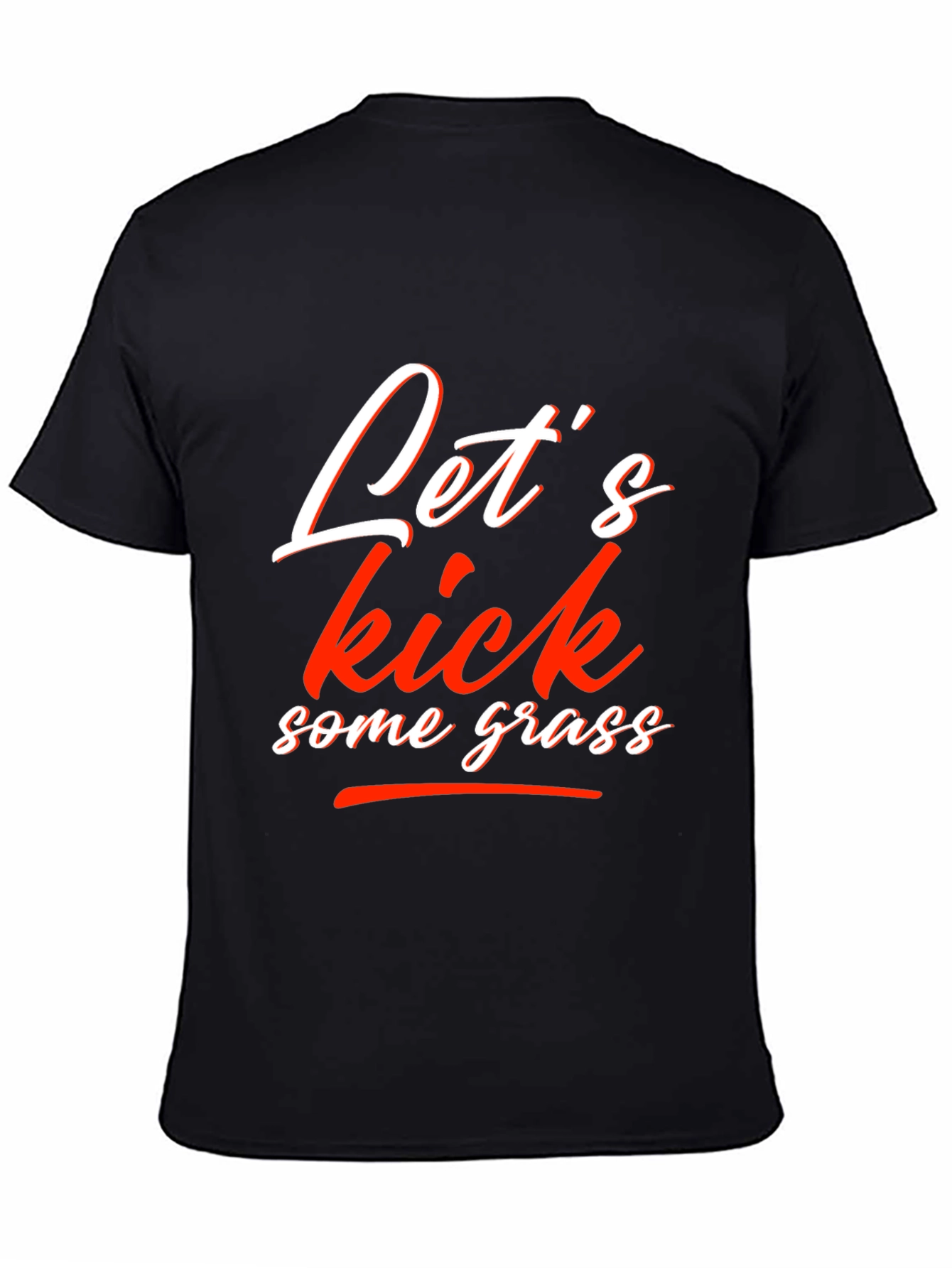 Lets Kick Some Grass Graphic Tee - Black