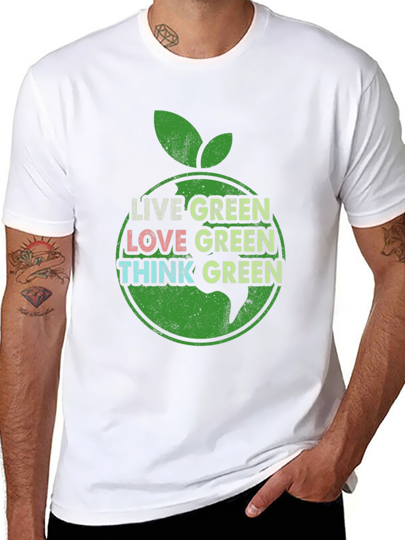 Live Green Graphic Tee - Eco-Friendly Shirt