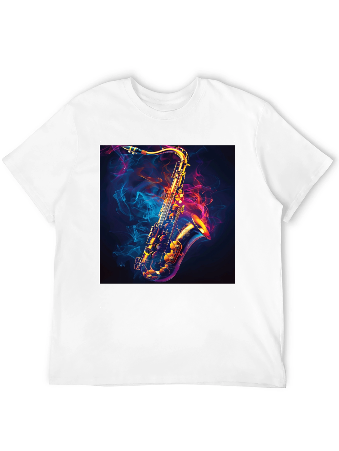 Saxophone Graphic Black T-Shirt - Cool Musical Tee