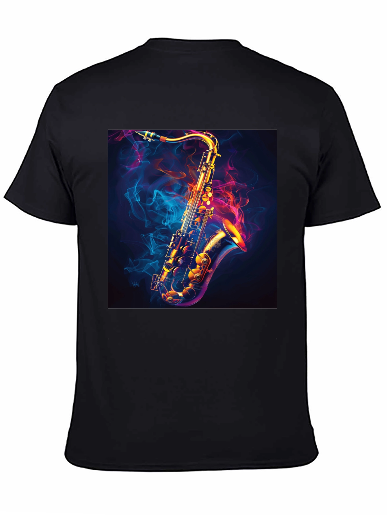Saxophone Graphic Black T-Shirt - Cool Musical Tee