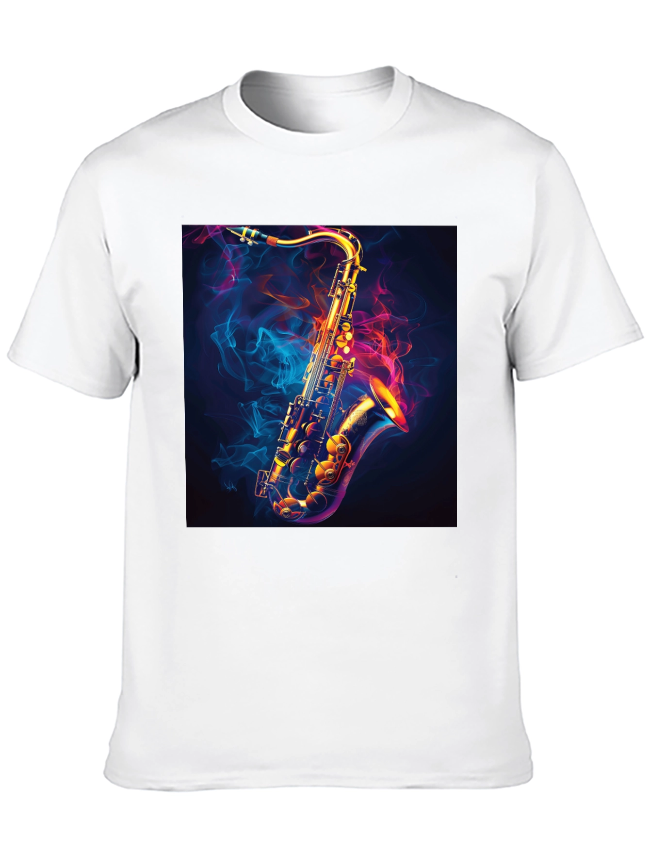 Saxophone Graphic Black T-Shirt - Cool Musical Tee