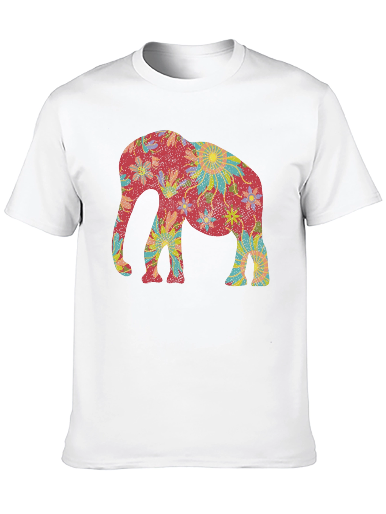 Elephant Floral Graphic Tee - Unique Design