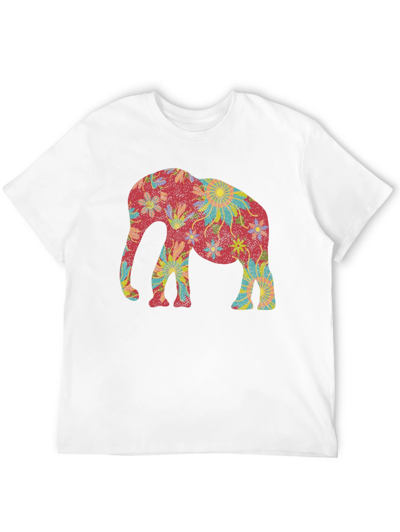 Elephant Floral Graphic Tee - Unique Design