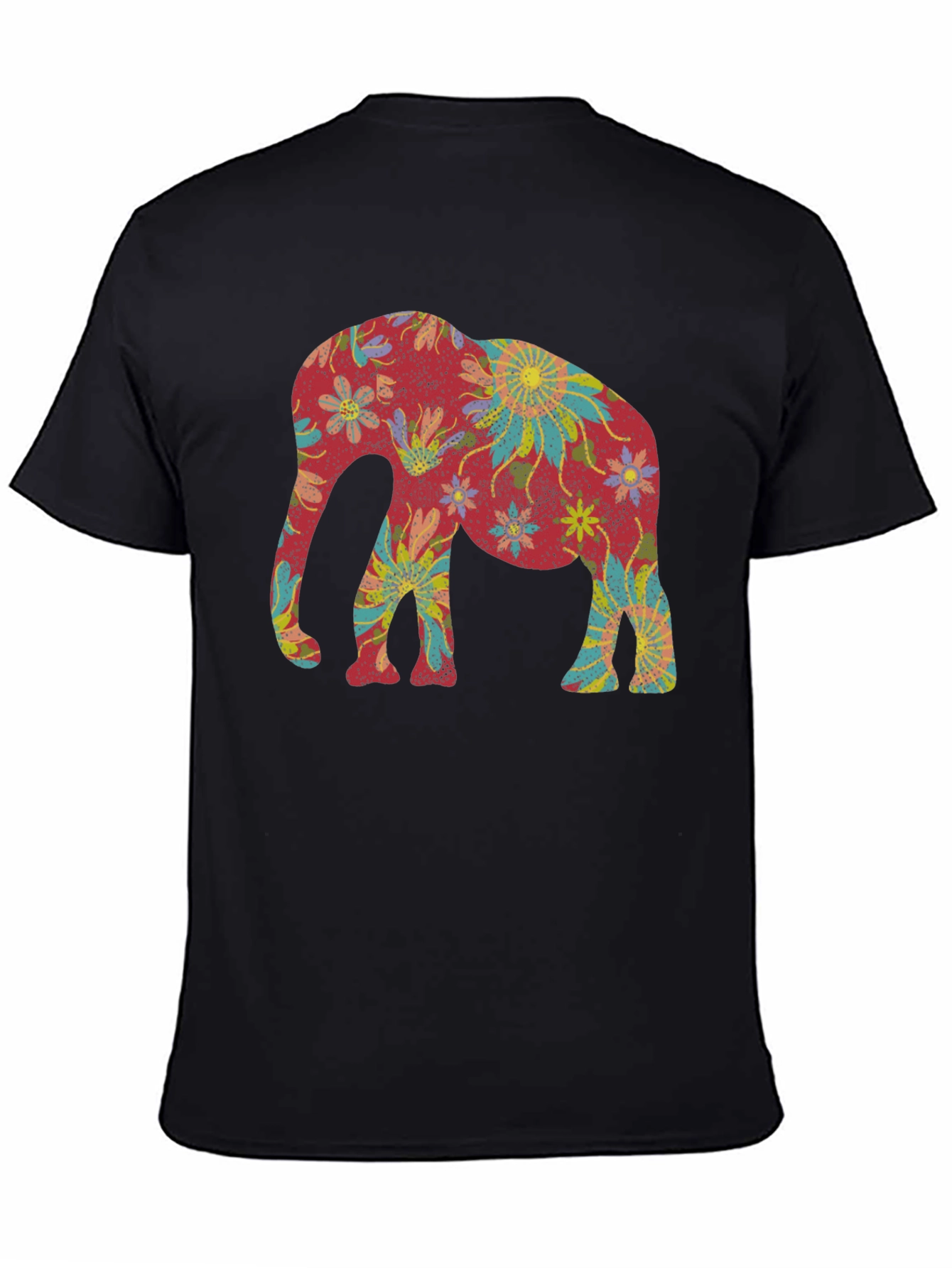 Elephant Floral Graphic Tee - Unique Design