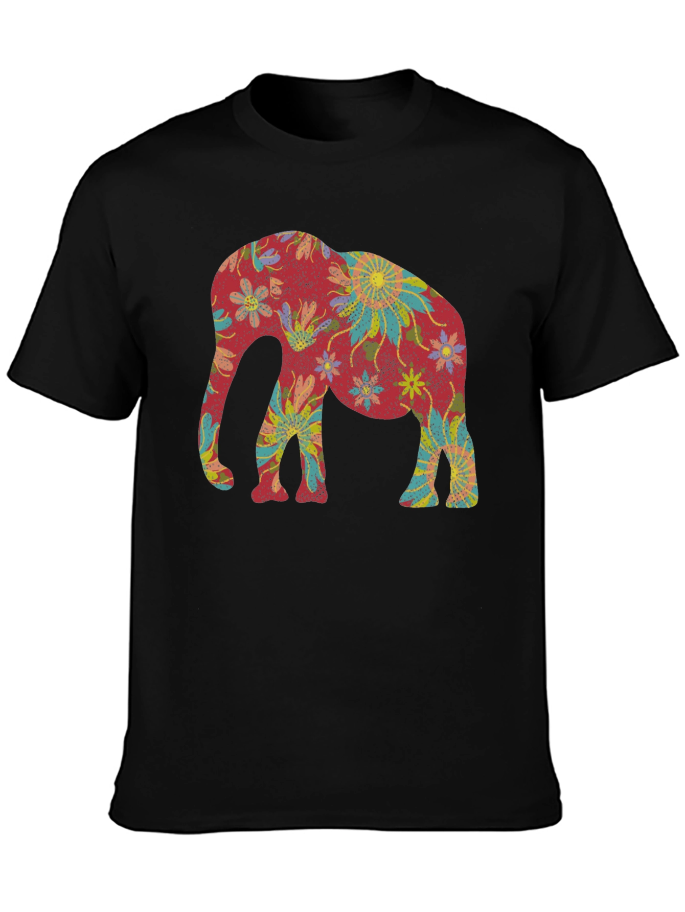Elephant Floral Graphic Tee - Unique Design