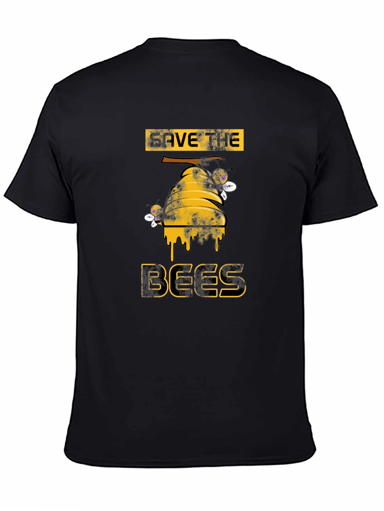 Save the Bees Graphic T-Shirt - Black