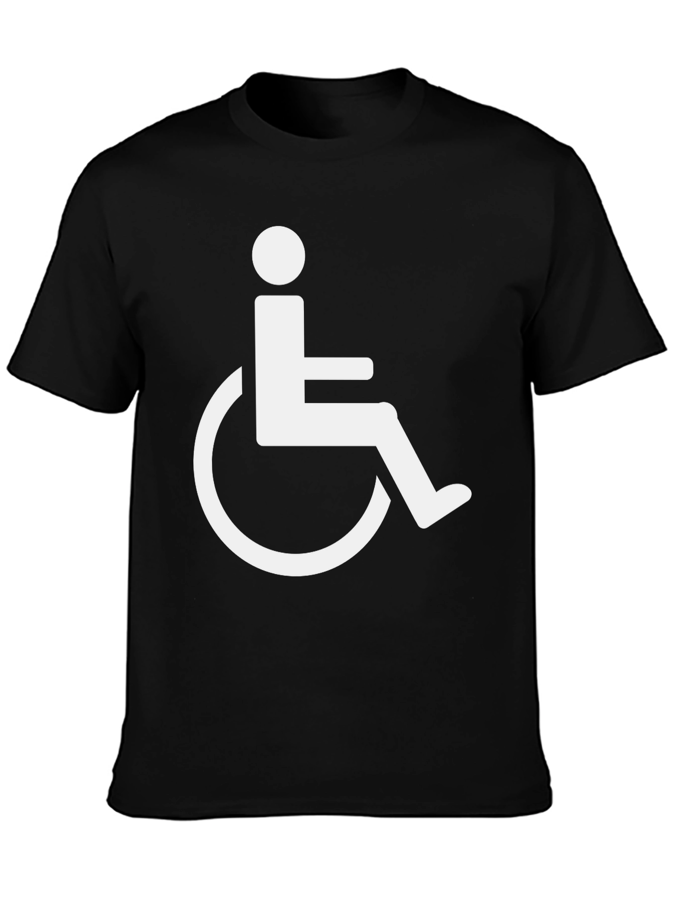 Wheelchair Symbol Black T-Shirt