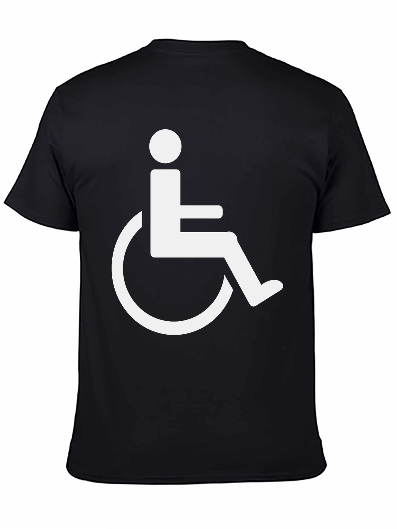 Wheelchair Symbol Black T-Shirt
