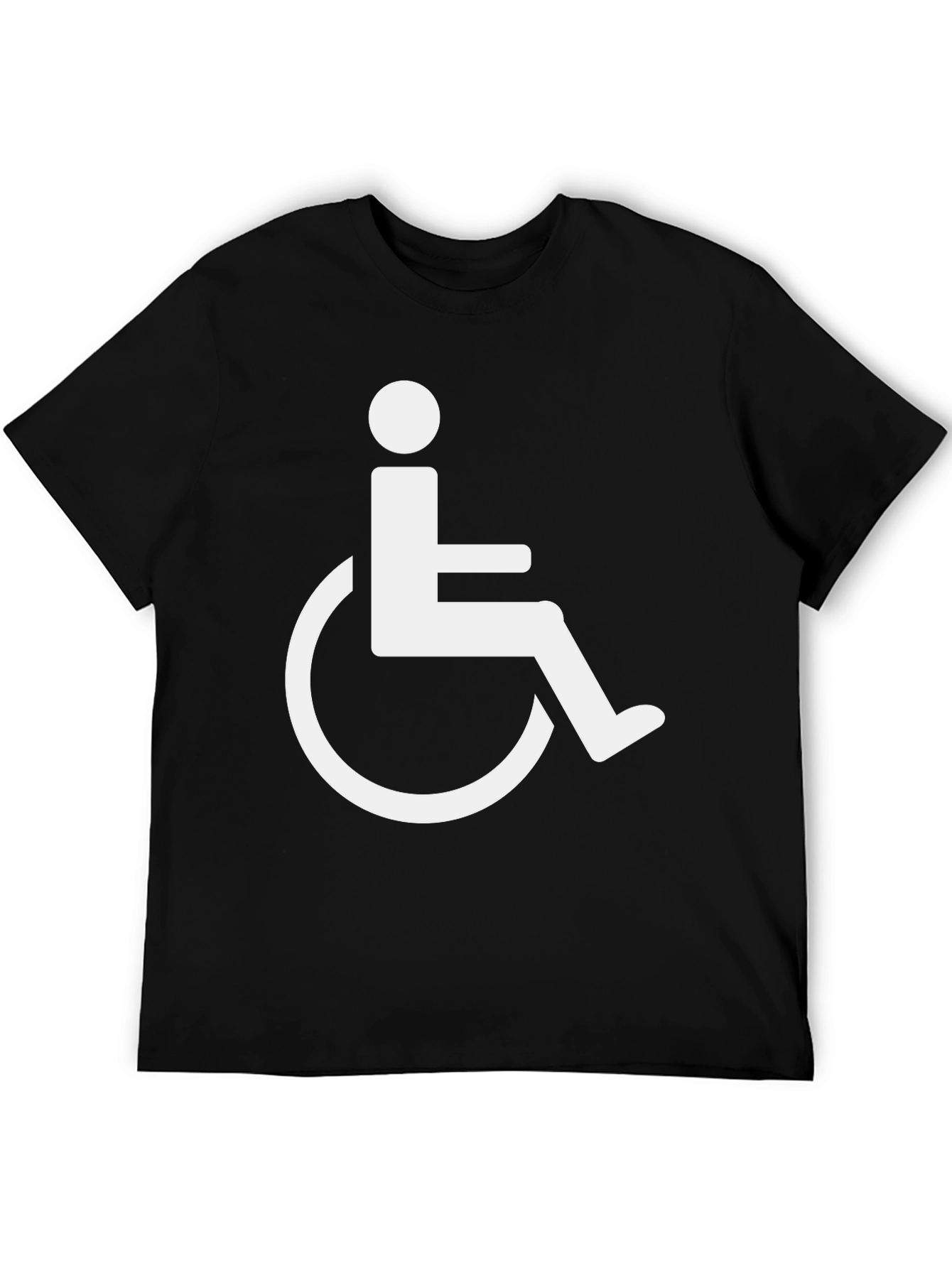 Wheelchair Symbol Black T-Shirt