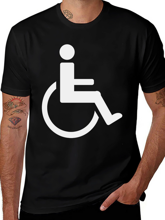 Wheelchair Symbol Black T-Shirt