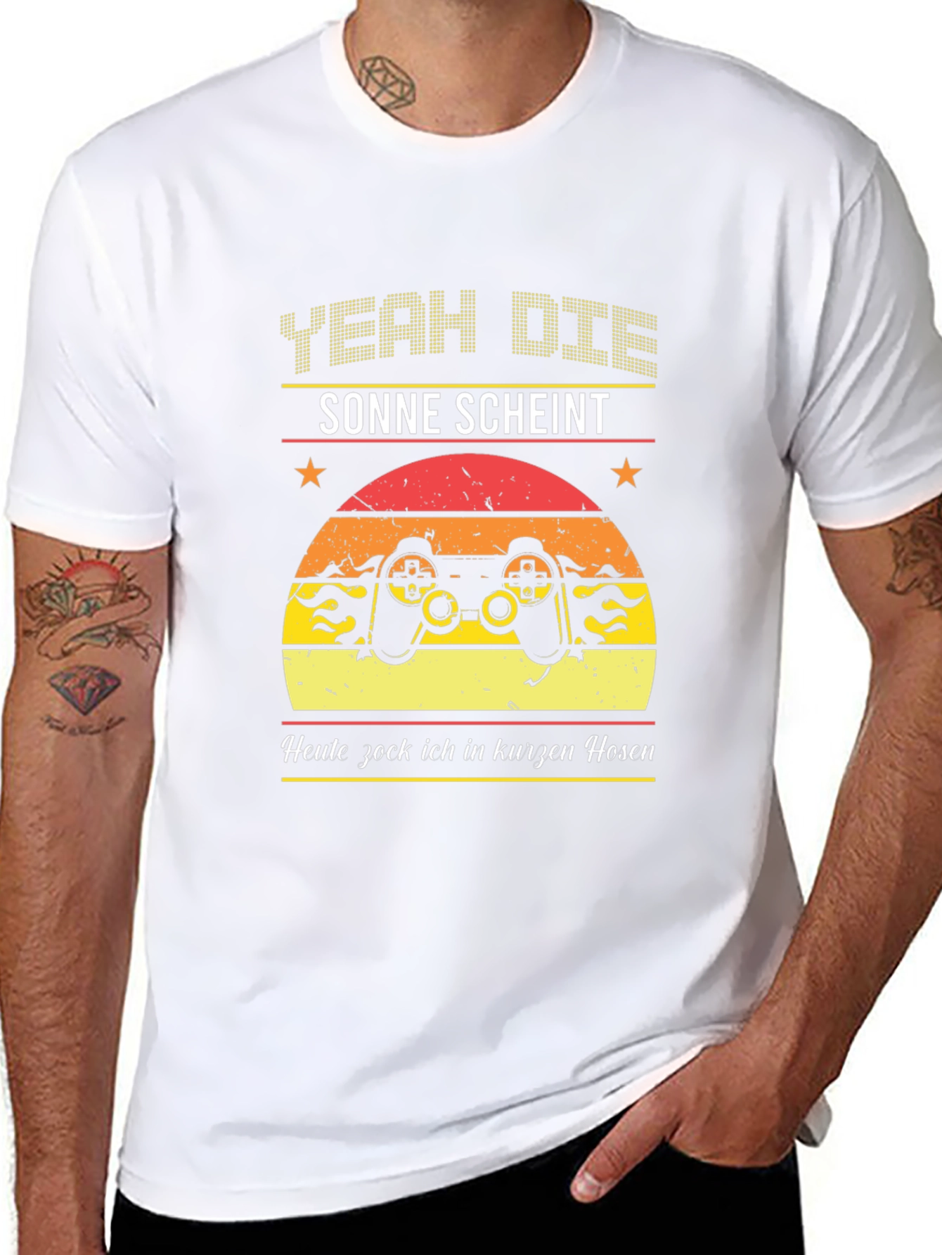 Yeah Dice Sonne Scheint Gaming Black T-Shirt