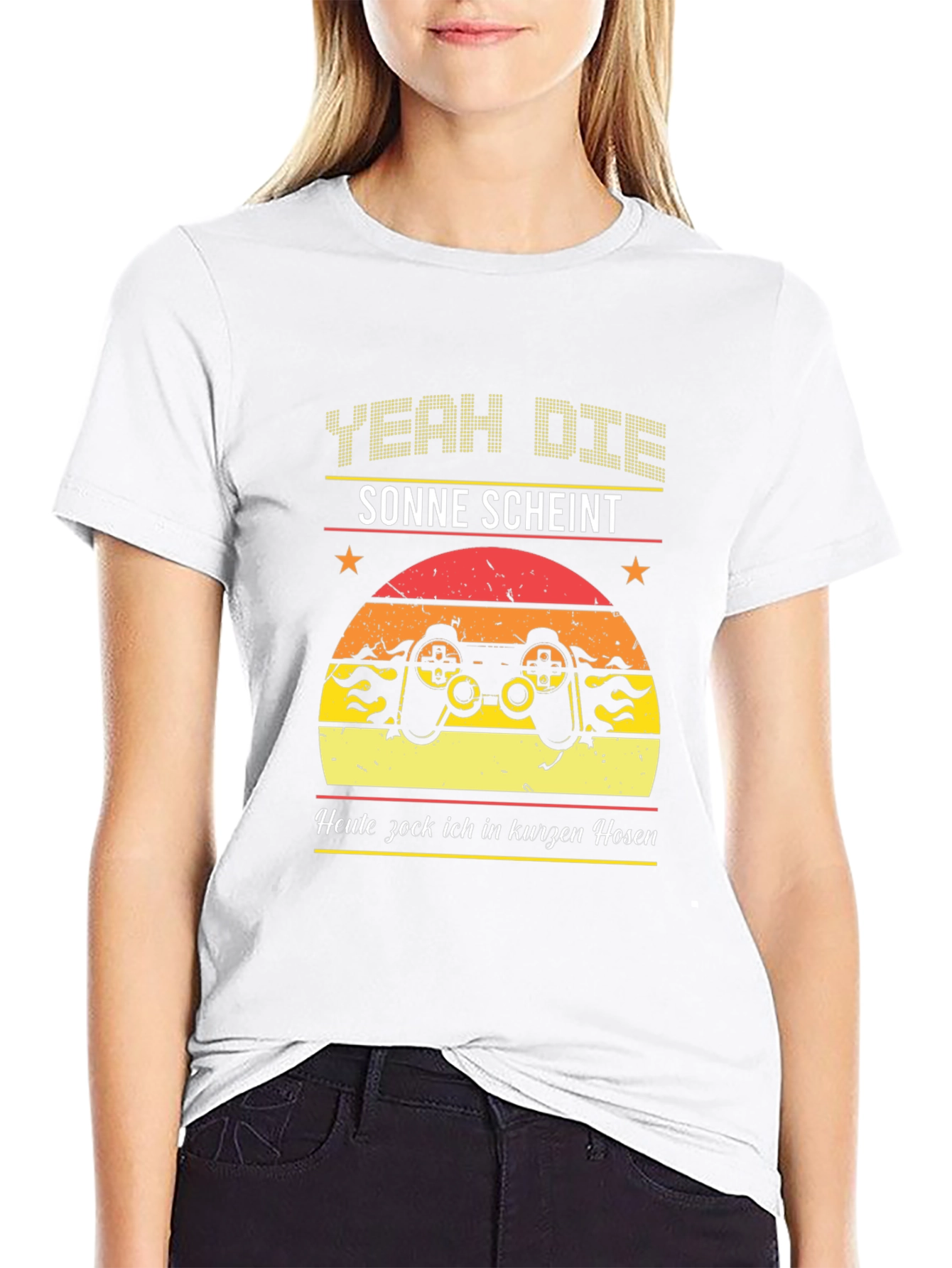 Yeah Dice Sonne Scheint Gaming Black T-Shirt