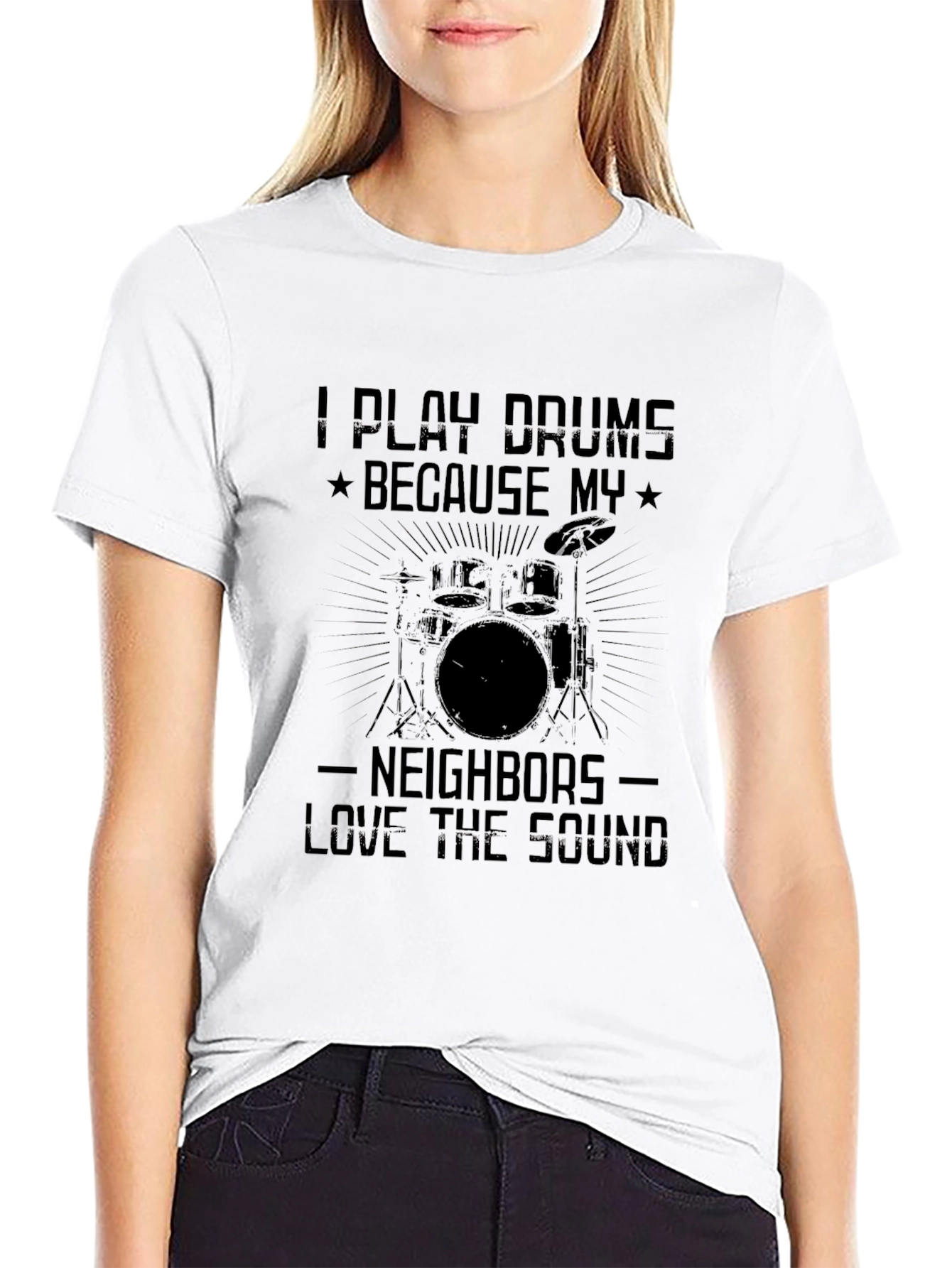 I Play Drums T-Shirt Funny Musician Tee