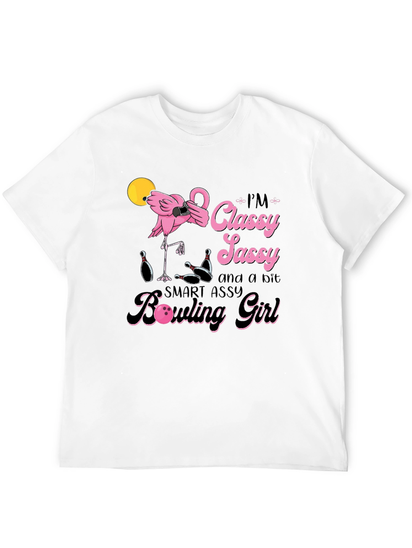 Classy Sassy Bowling Girl Graphic T-Shirt