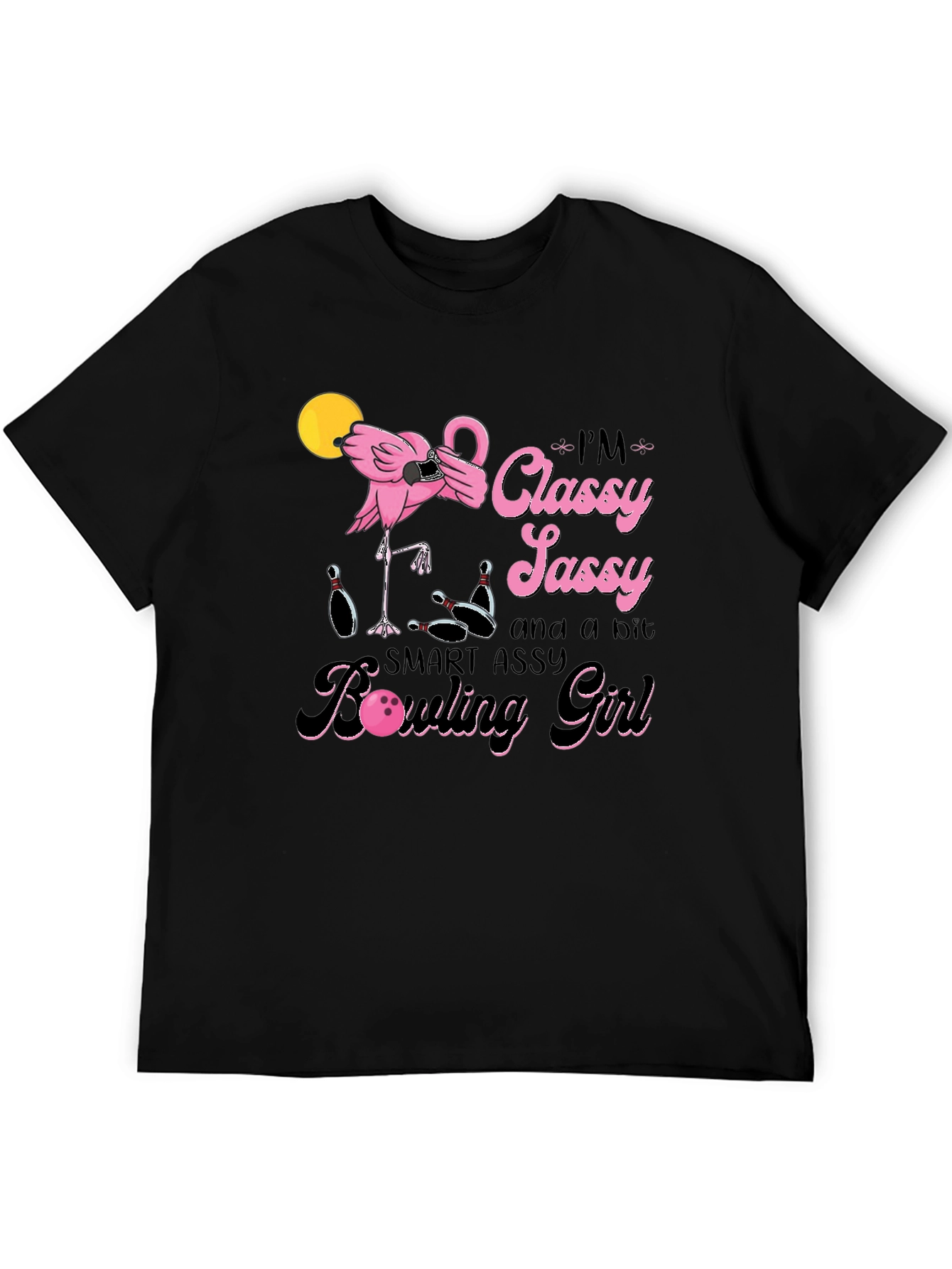 Classy Sassy Bowling Girl Graphic T-Shirt