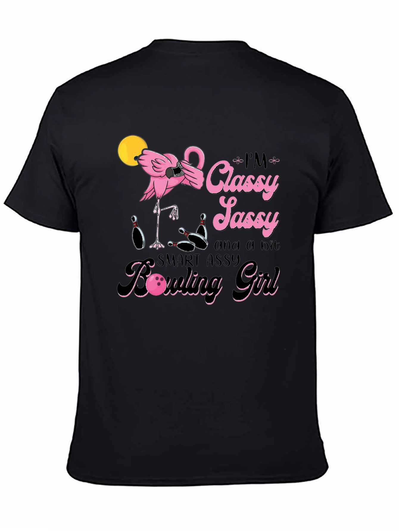 Classy Sassy Bowling Girl Graphic T-Shirt