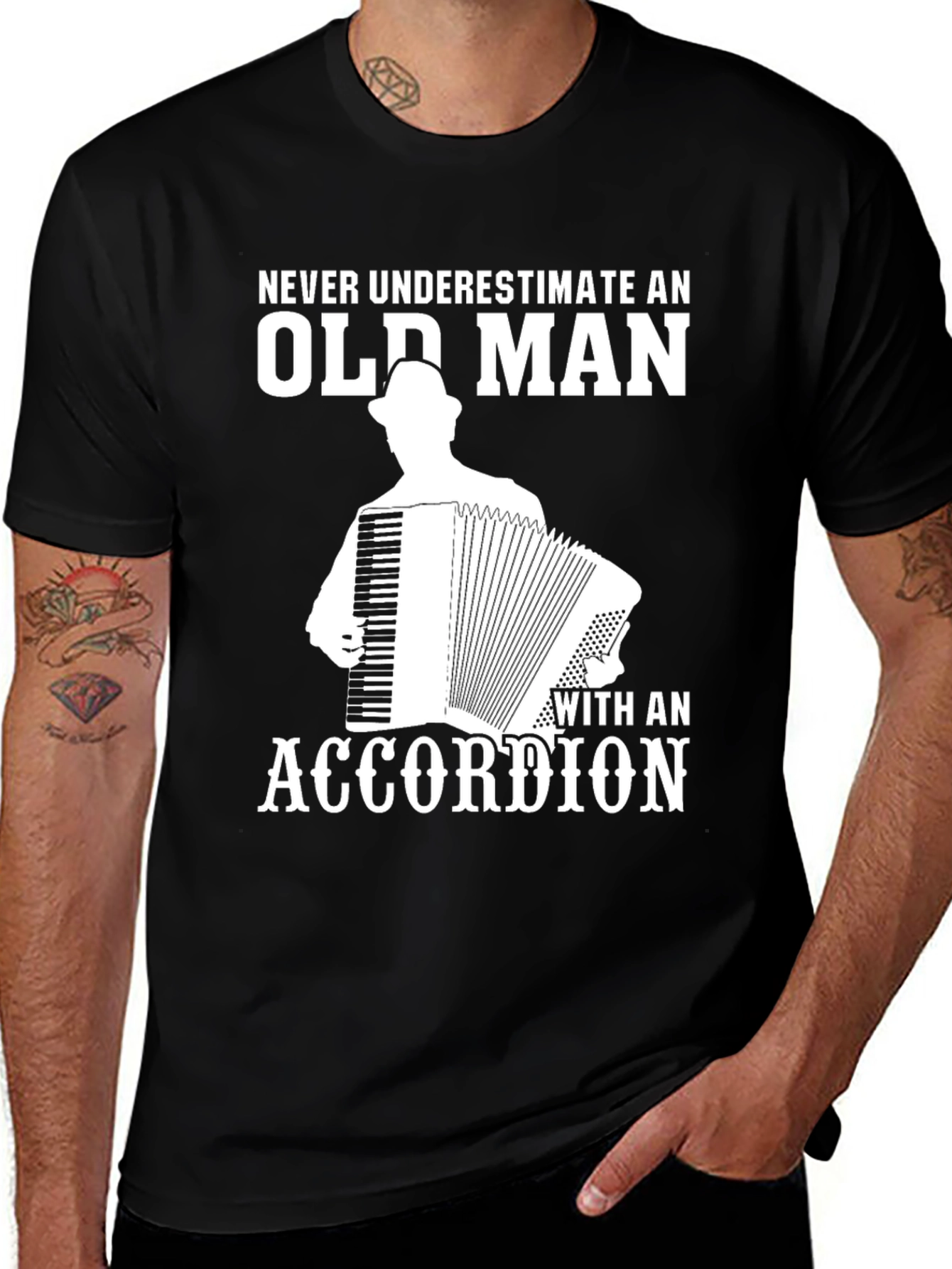 Old Man Accordion T-Shirt
