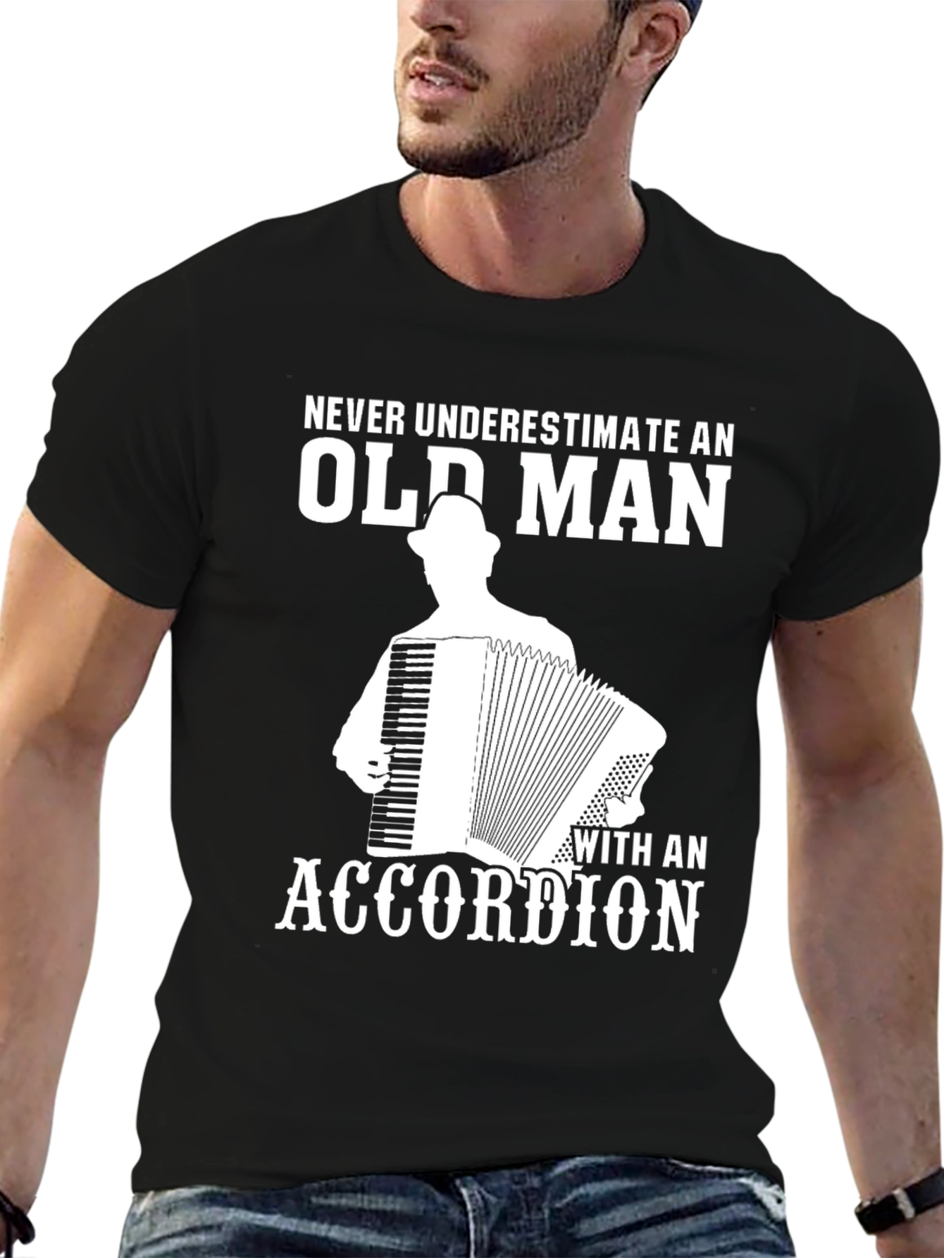 Old Man Accordion T-Shirt