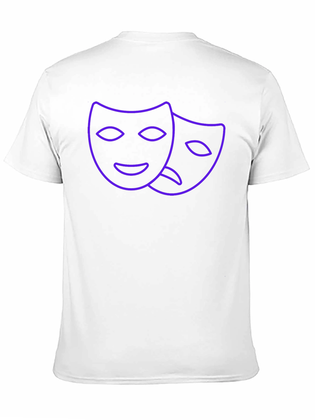 Drama Masks Graphic Tee - Black Crew Neck T-Shirt