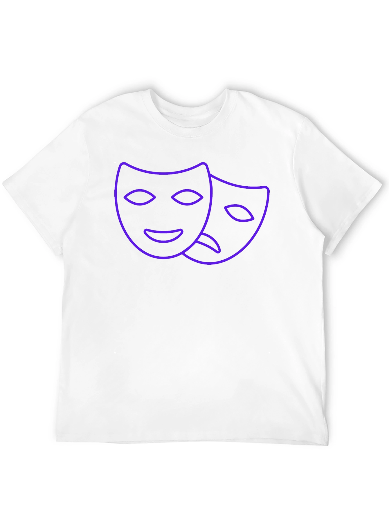 Drama Masks Graphic Tee - Black Crew Neck T-Shirt