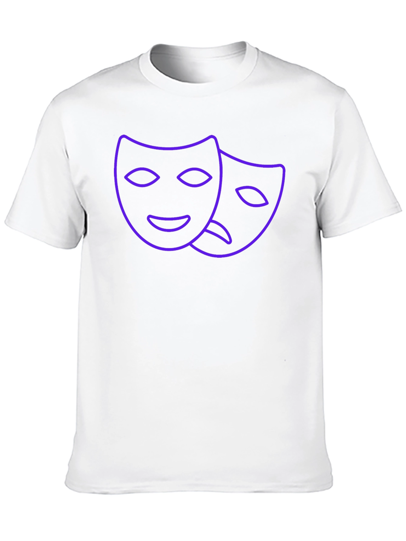 Drama Masks Graphic Tee - Black Crew Neck T-Shirt