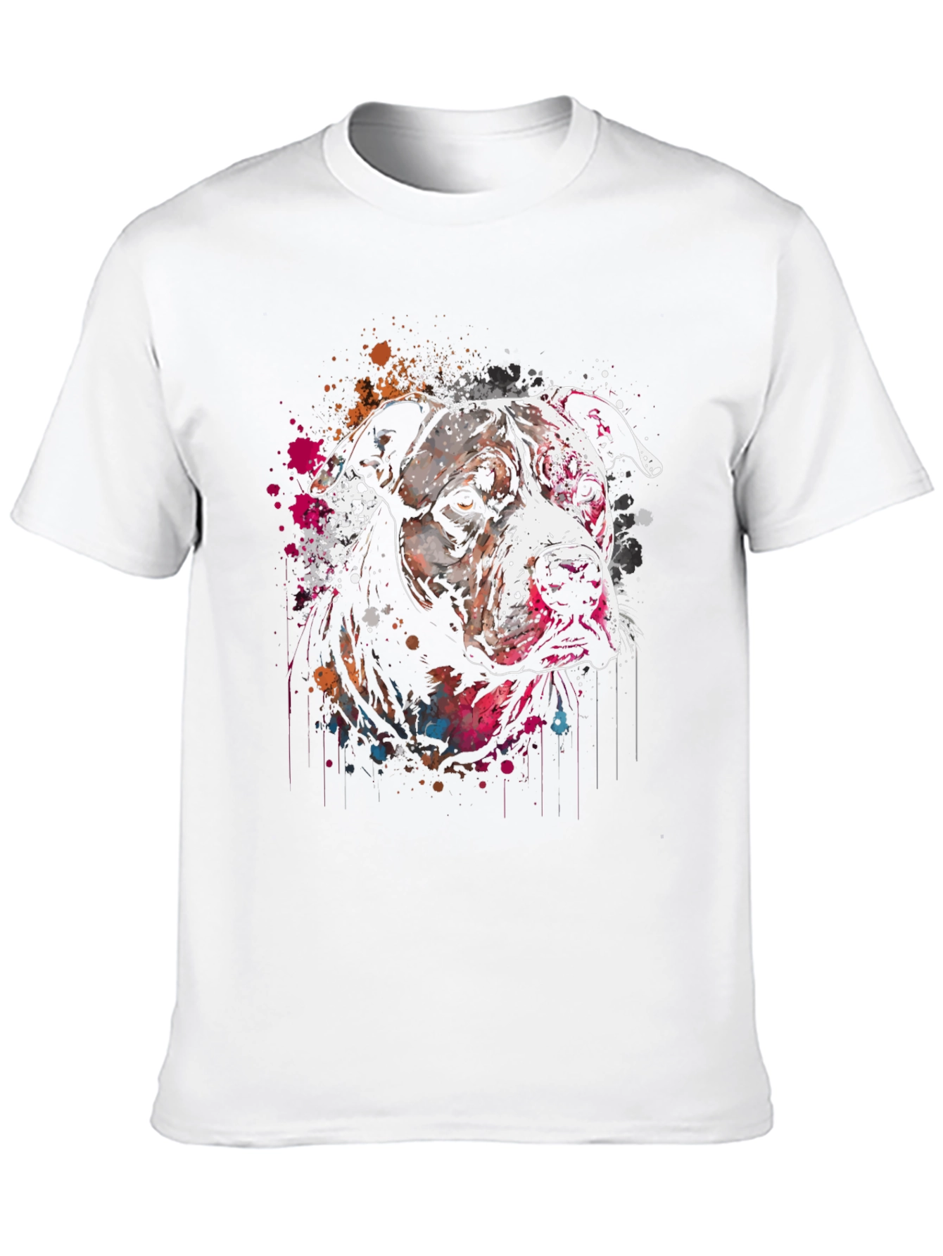 Dog Splash Art T-Shirt - Unique Canine Design