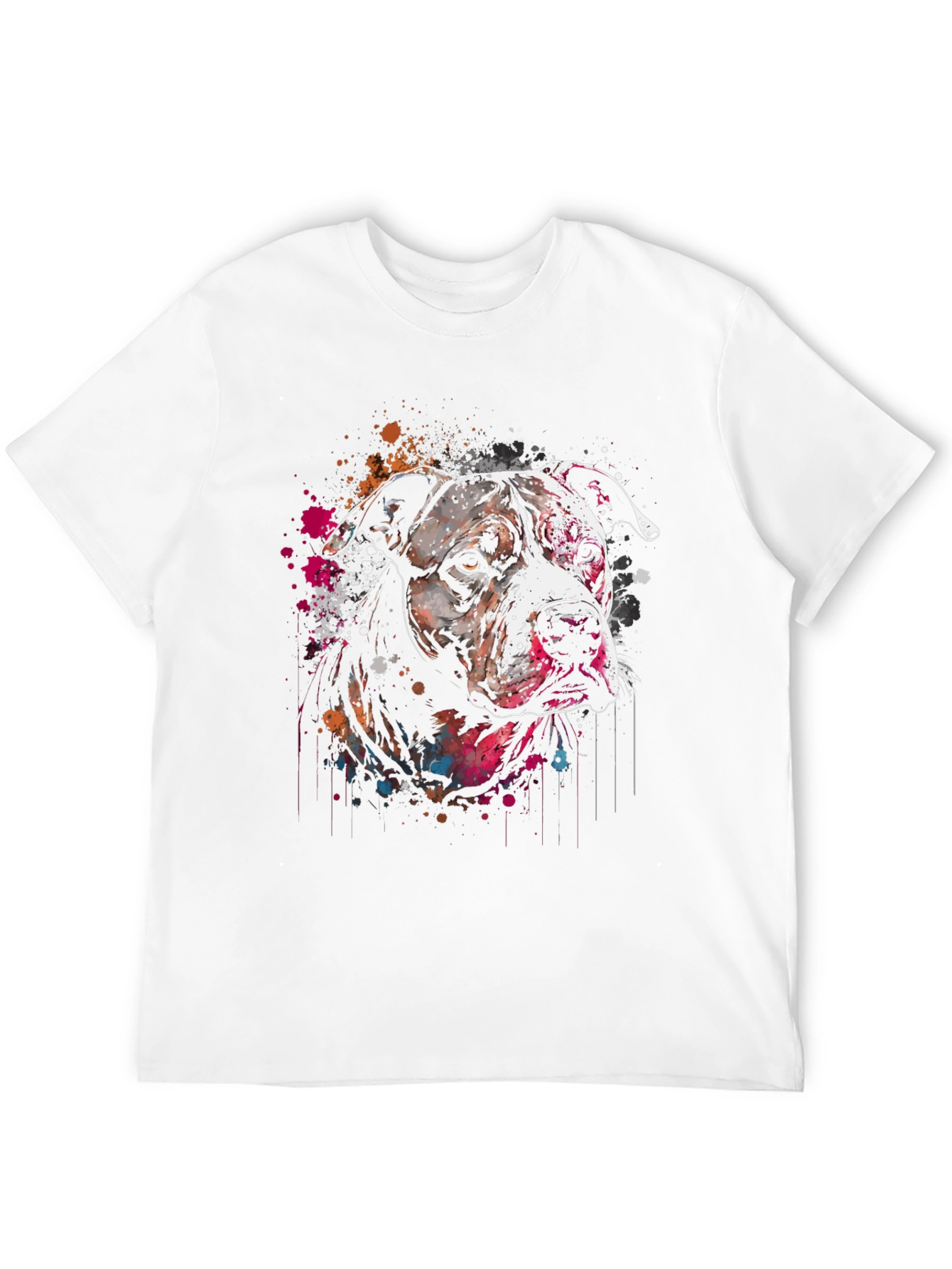 Dog Splash Art T-Shirt - Unique Canine Design