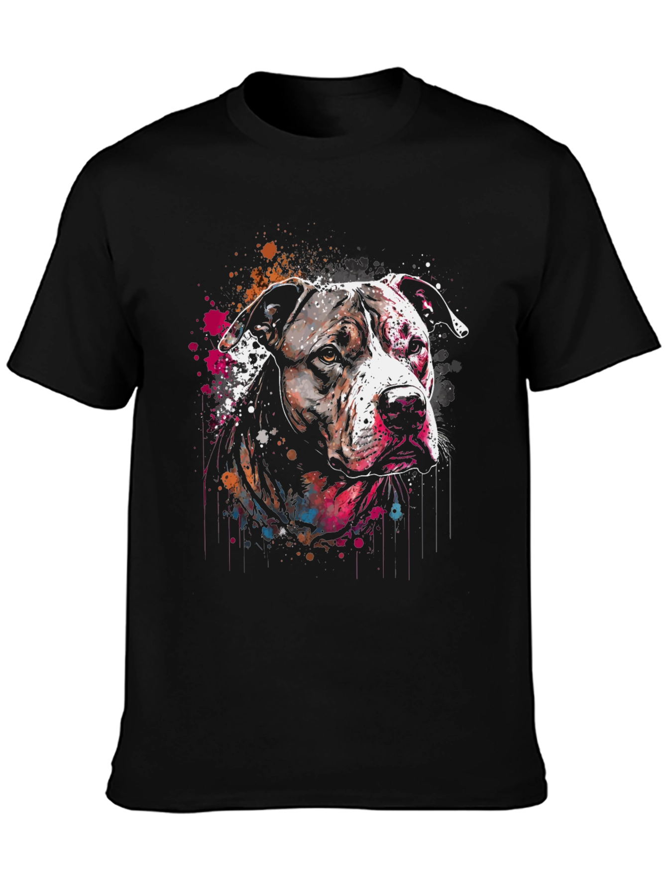 Dog Splash Art T-Shirt - Unique Canine Design