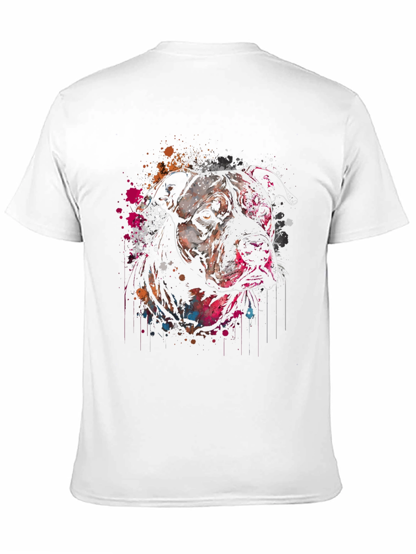 Dog Splash Art T-Shirt - Unique Canine Design