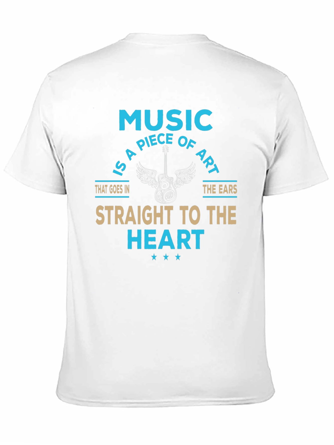 Music is Art T-Shirt: Straight to the Heart Design
